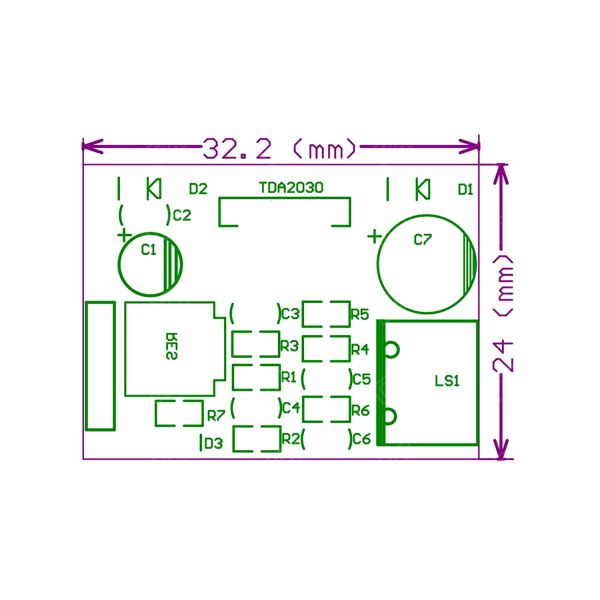 TDA2030A 6-12V 18W 3A Audio Amplifier Board Module