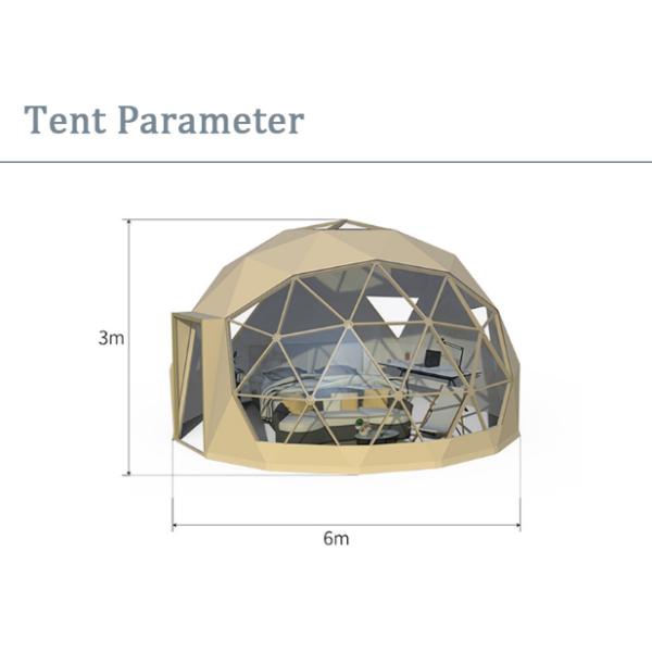 Luxury Large Glamping Tent Outdoor Geodesic Dome Tent Event Dome Outdoor With Shower Toilet, Canopy Gazebos Screen