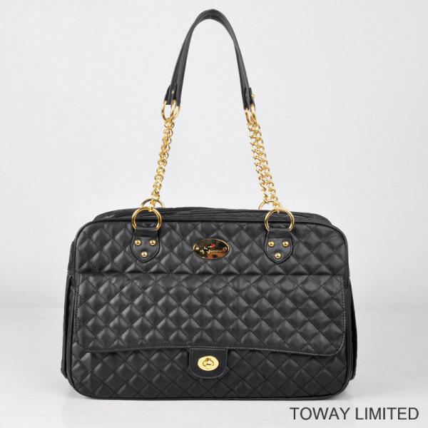 Дизайн моды Решетка собачьи сумки Металлическая Золотая цепочка Домашние животные