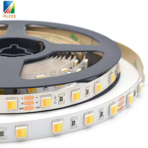 CCT LED Strip Lights 5050 300 LEDs Warm/White Double Color Temperature Tape Light Strips for Automotive Marine