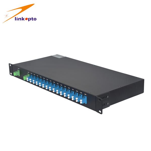 1RU 24 Rackmount canalizam perda de inserção de DWDM Mux Demux a baixa com os conectores do LC/UPC