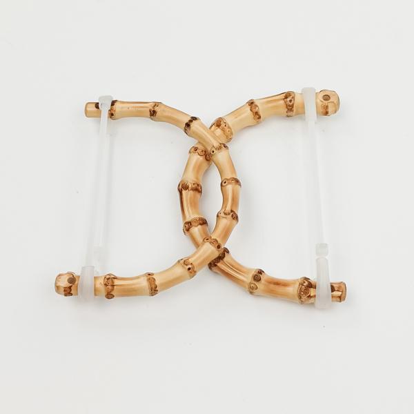 Bamboo Bag Handles Replacement U Shape Plastic Purse Handbag Handles For DIY