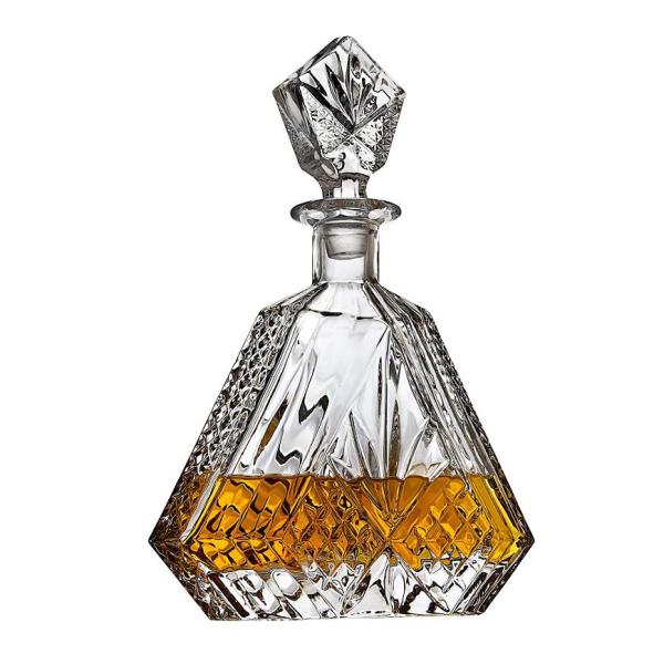 Glass Whisky Bottle Base Material glass 750 ml Hermetic Glass Wine Bottle With Glass Lid