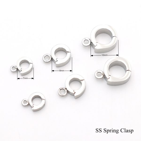 6mm Mini Round Stainless Steel Spring Ring 316 Steel Carabiner Keychain Metal Accessories