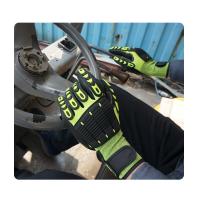 Guantes elásticos de la seguridad del impacto de los mecánicos HPPE con Sandy Nitrile Dipping On Palm