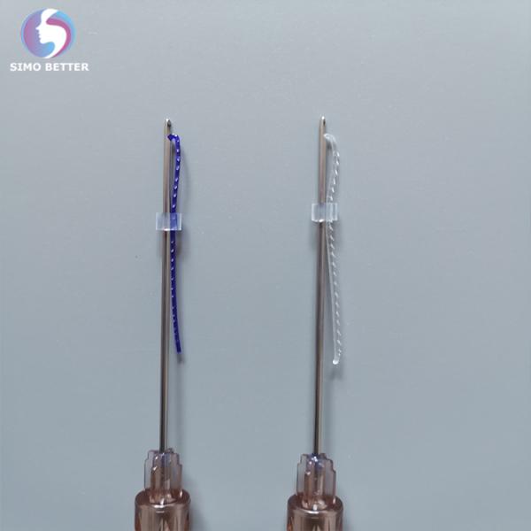 Non Surgical Face Lift Thread Facelift Nose L Shaped Needle Silicone Coated