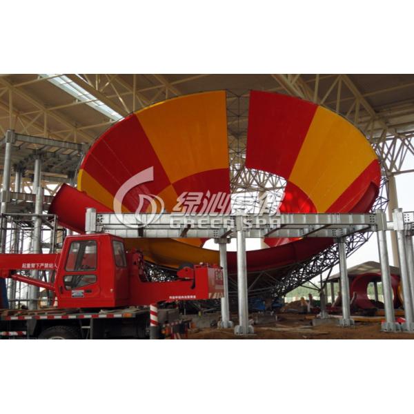Water Park Construction Colorful Fiberglass Tornado Water Slide with Park Play Equipment