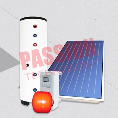 Aquecedor de água solar rachado de cobre vermelho Titanium azul da placa lisa