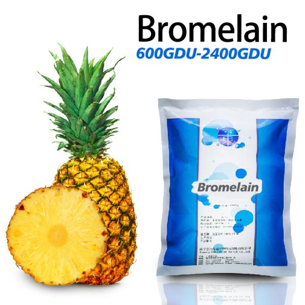 Grade pharmaceutique Bromélaïne pure 2400 personnalisée fondue dans l'eau Bromélaïne