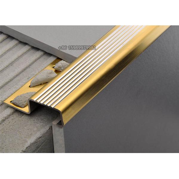 2 Inch Stair Nosing Standard In Stainless Steel Nonslip 1.5mm Thickness