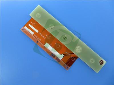Double-Sided Flexible Polyimide PCB with 0.22mm Flex Thickness, Yellow Coverlay, and ENIG Finish