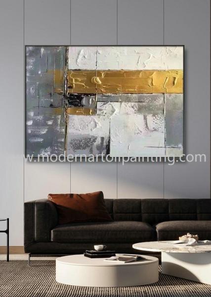 Abstract Golden 3D Art Paintings Canvas Decorative For Office Decoration