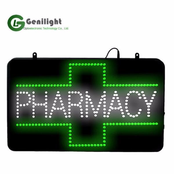 Animated Motion LED Letter PHARMACY Open Sign Billboard with Adjustable Brightness