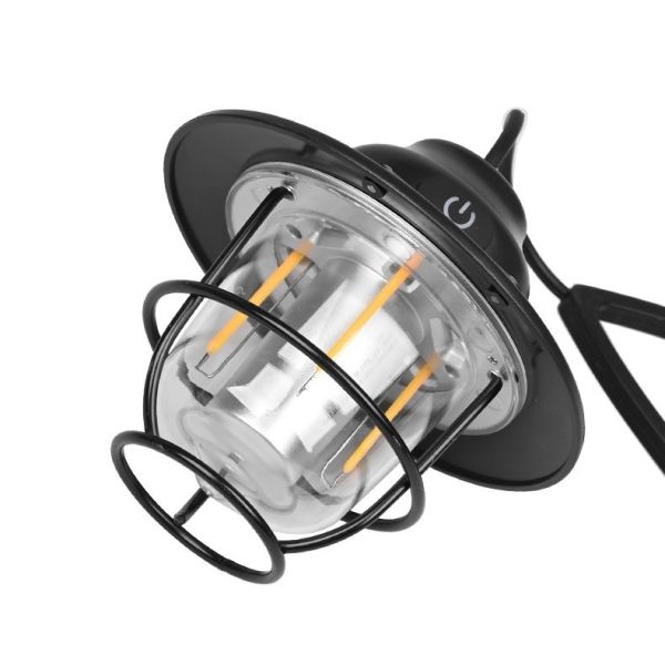 Source Factory Wholesale New Outdoor Portable Hanging Light Waterproof USB Rechargeable Lantern LED Camping Tent Lamp