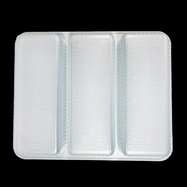 3 Cells Food Grade PP Plastic Tray For Chicken Wrap Microwaveable Freezer Safe