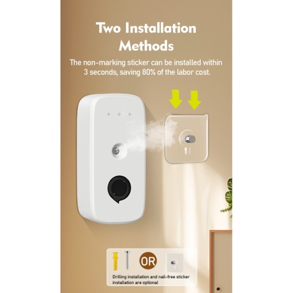 Wall Mounted 168ML ABS Plastic Ultrasonic Aromatherapy Diffuser Electric Aroma Humidifier for Waterless Household Scent