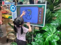 Qtenboard TV portátil para tableta, zona infantil, estación de descanso para padres con altavoz incorporado, tiempo de permanencia, sistema de recepción PAL Dynamo