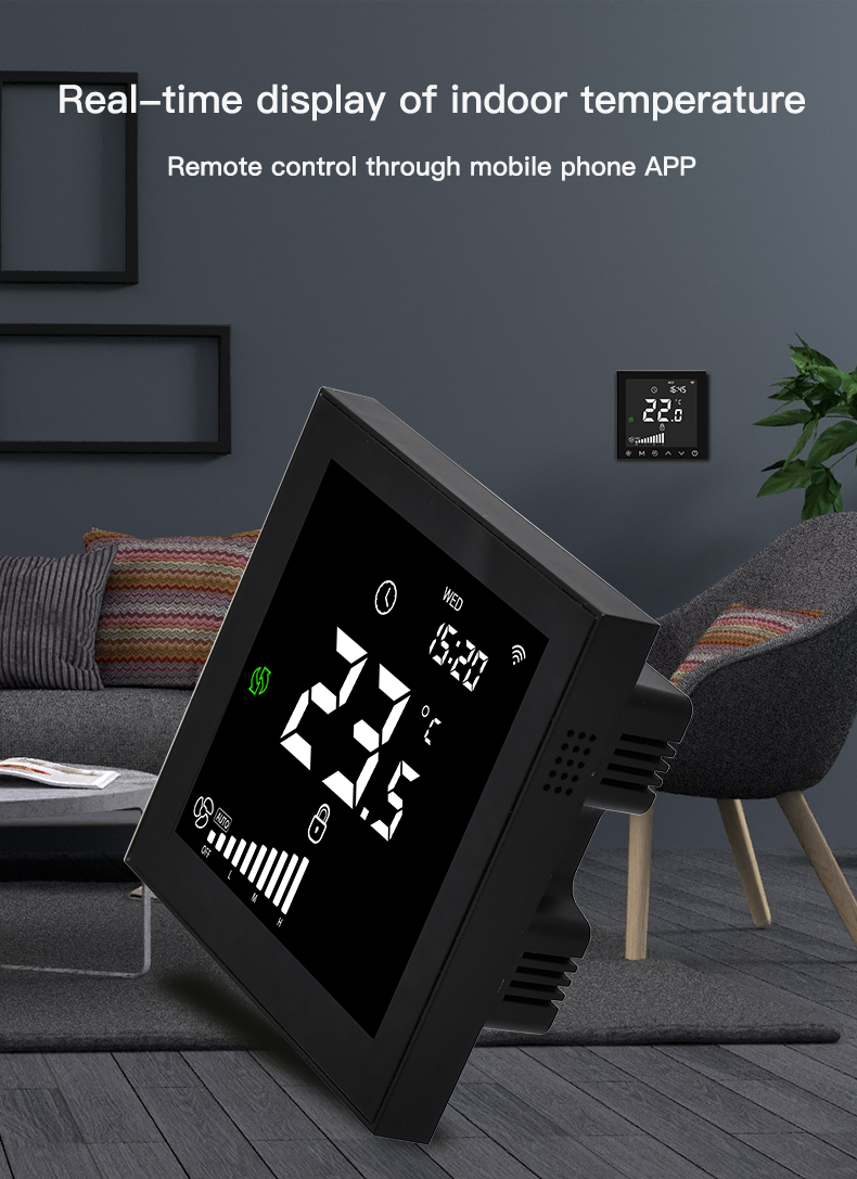 Smart Fresh Air Ventilation Controller With LCD Display HVAC System Controller