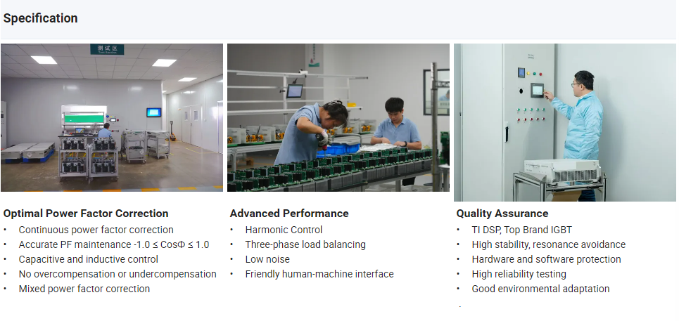 Active Harmonic Filter Cabinet AHF‑APF 400V 600‑800A  Low Voltage Power Quality Equipment