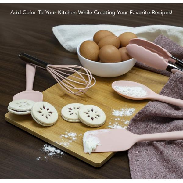 Kitchen 5 Piece Silicone Cooking Utensils Easy To Clean Silicone Kitchen Utensil Set