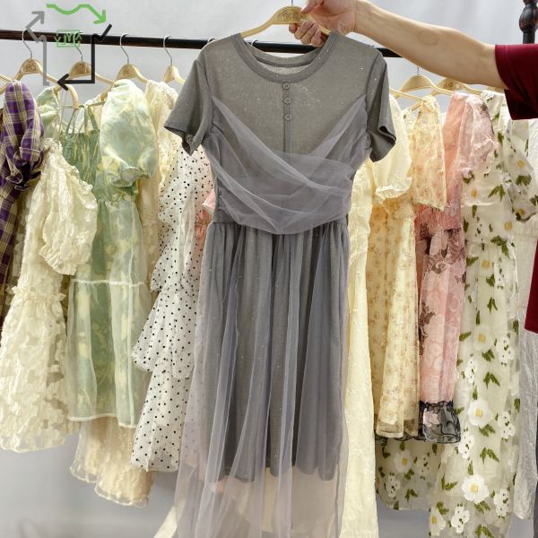 Wholesale Used Women's Dresses for School Party Polyester/Cotton Material High