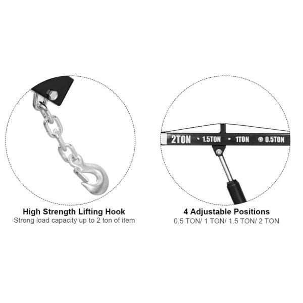 Гидравлический кран двигателя 2 тонн складной, кран с поднимающейся укосиной двигателя автомобиля 230cm