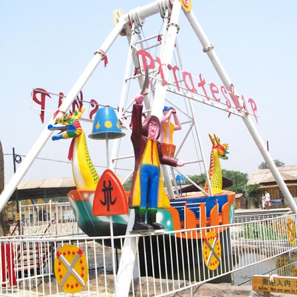 Theme Park Pirate Ship Ride , Pirate Ship Boat Ride With Dragon Decoration