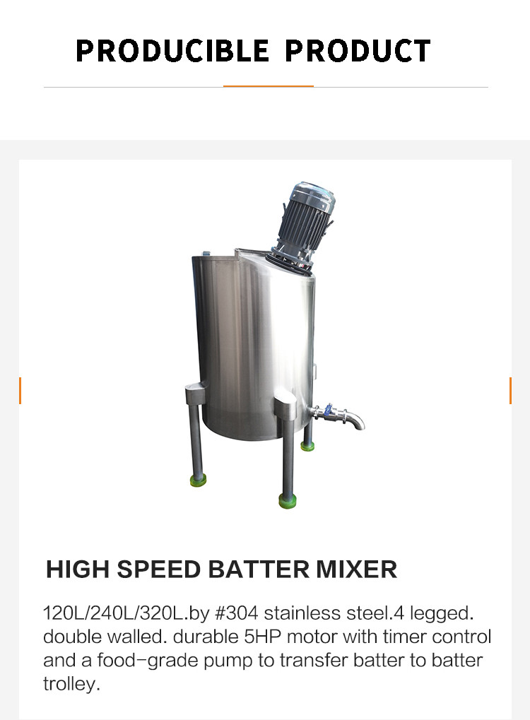 120L 304 SS колотят мотор 5HP смесителя 4 шагающий двухстенный