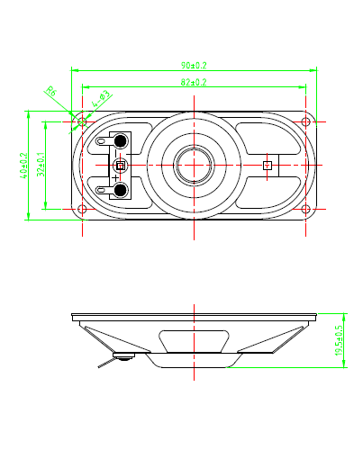 8W Black TV Waterproof Micro Precision Speakers 40mm Round shape Hot Sale Good Sound Full Range Driver