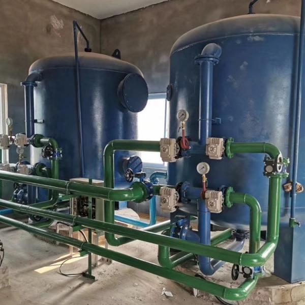 a areia do manganês do aço carbono do ³ /H de 5m filtra a remoção do manganês do ferro da água subterrânea