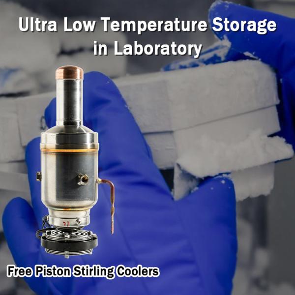 Criocooler de Stirling de pistão livre de temperatura ultra baixa 130K Refrigerador com refrigerante de hélio