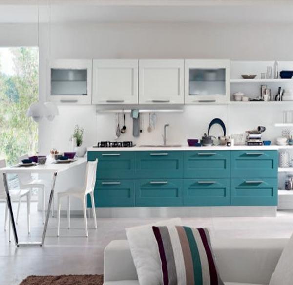 American style Shaker kitchen cabinet，blue color kitchen cupboard，kitchen from China，kitchens ready european
