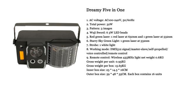 High Quality Cheap Dreamy Five In One China Manufacturers For Event