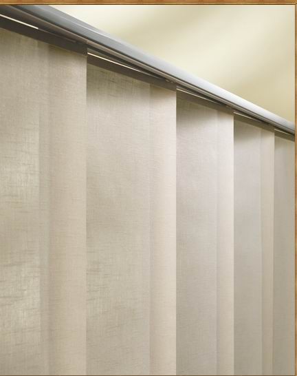 White Fabric Windows Shades Blinds Houses Use, Sliding Panel Blinds
