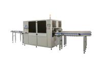 Impresora de pantalla de botellas con servo accionado utilizando tinta UV de doble columna de vía lineal