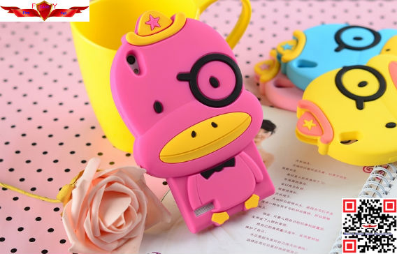 100% Qualify Brand New Fashion Cartoon Silicone Cover Case For Huawei Ascend P6