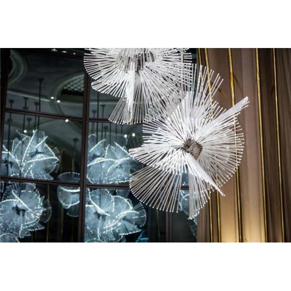 Duplex Villa Salle de banquet Hôtel Lobby Pissenlit Lampes de modélisation Département des ventes Art creux Lampes non standard