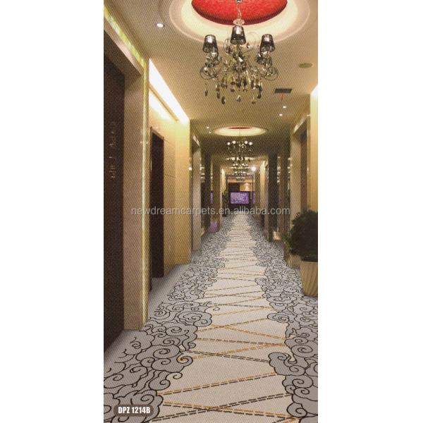 Machine-made Hotel Corridor Carpet in Jacquard Style for Your Requirements