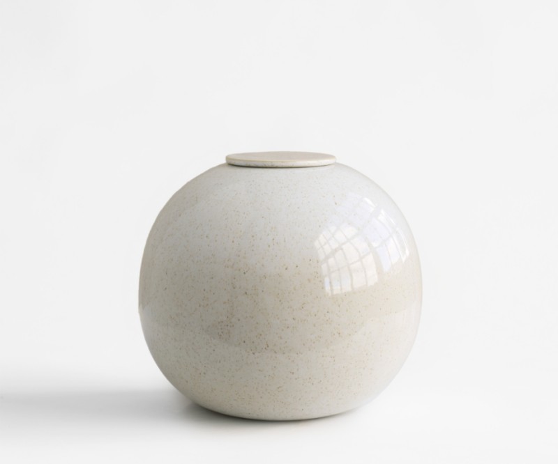 Modern Round Ceramic Cremation Urn