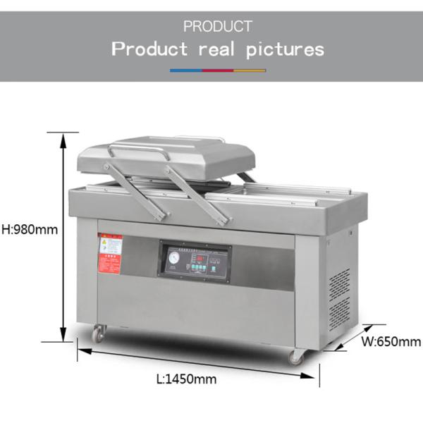 DZ-600 2SB Semi Automatic Double Groove Vacuum Packing Machine with Motor Power 2000W