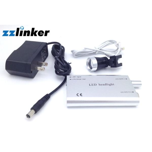 Lighted Dental Surgical Binocular Loupes , Dental Hygienist Magnifying Glasses Silver