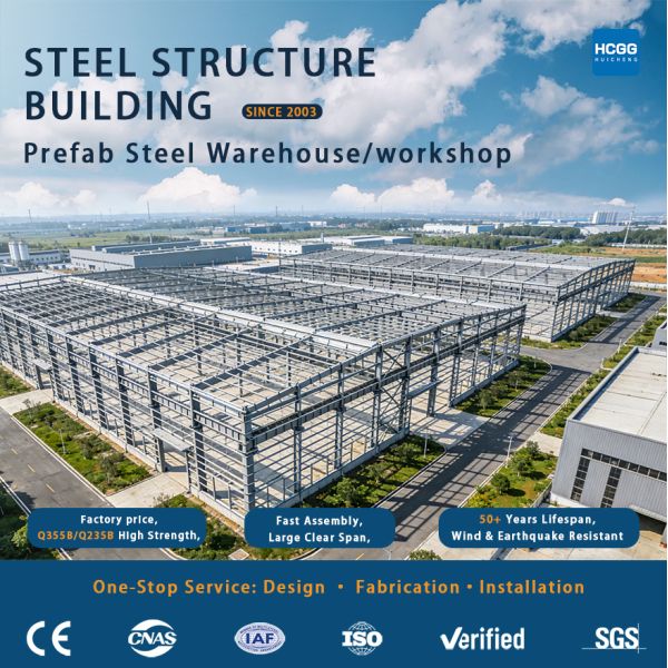 Fire Resistant Prefacricated Steel Warehouse Q235b Q355b Steel Frame Kits Construction Sandwich Panel Insulation System