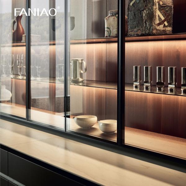 Profissional One-Stop Designs Modular Cozinha Melamina Madeira Armários de Cozinha Moderna Para Apartamento Villa