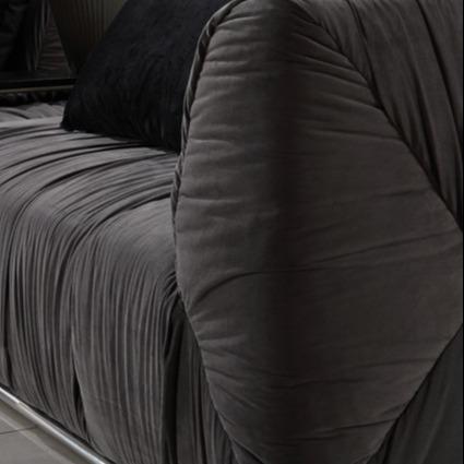 27in litro dão forma ao veludo Grey Couch Living Room Sectional de Sofa Bed Couch 3.6m