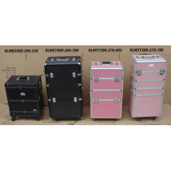 aluminum Rolling Beautitician Case with folder drawers KLMSY400-260-760