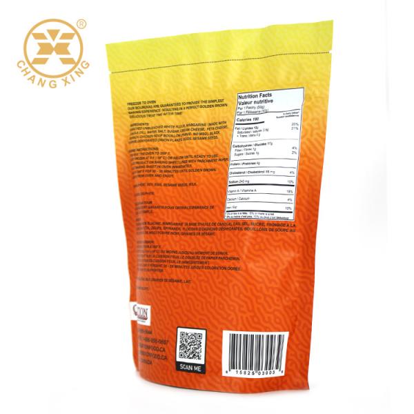 Saco de embalagem de lanche crocante impresso com zíper sacos de embalagem de alimentos personalizados