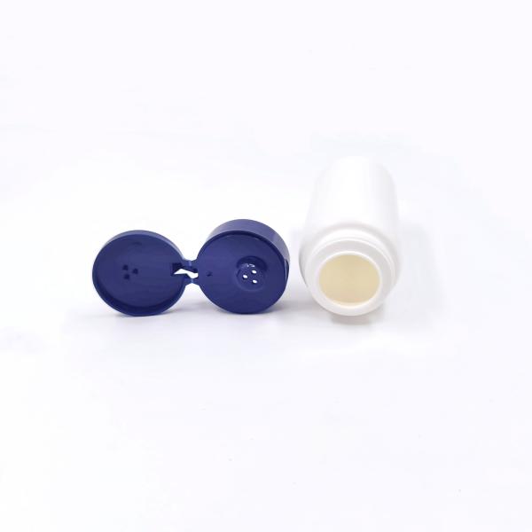 Контейнер порошка бутылки 50ml 250ml цилиндрического PE жемчуга белого пластиковый косметический