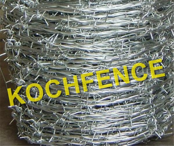 Anti Oxidation Decorative Barbed Wire , Barbed Wire Cattle Fence Easy Installation