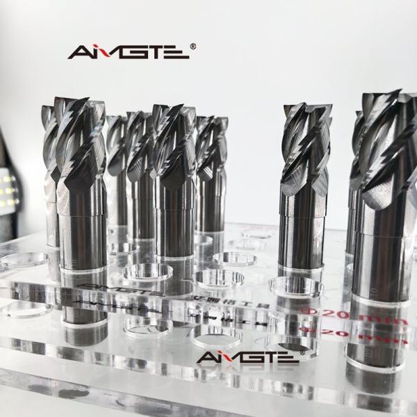 4 Flutes Carbide End Mill Bit For Aluminium , Customized Finishing CNC Milling Cutter