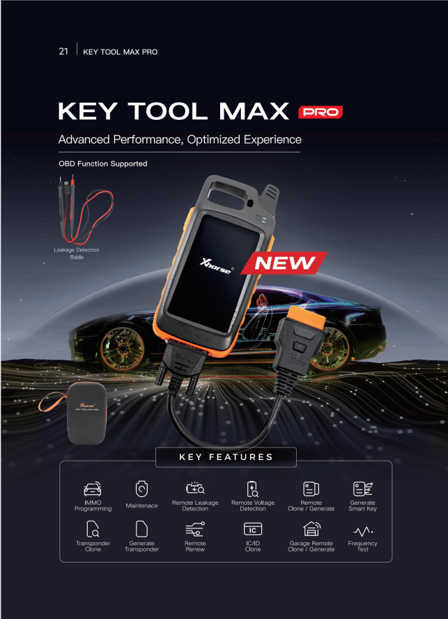 Remote Xhorse VVDI Key Tool Max Pro Key Programmer Support Read Voltage And Leakage Current